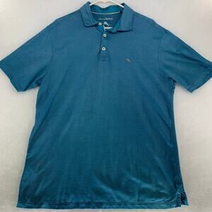 Tommy Bahama Men’s Casual Polo Short Sleeve Shirt Blue Size Large